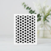 Schwarz-Weiß-Muster | Hexagons VI Postkarte (Stehend Vorderseite)
