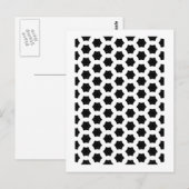 Schwarz-Weiß-Muster | Hexagons VI Postkarte (Vorne/Hinten)