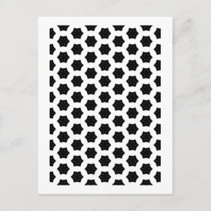 Schwarz-Weiß-Muster Hexagons VI Postkarte