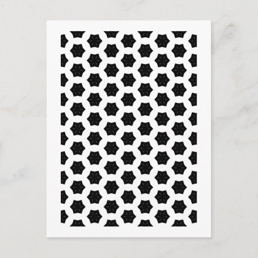 Schwarz-Weiß-Muster | Hexagons VI Postkarte (Vorderseite)