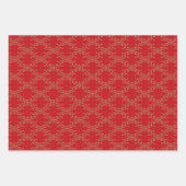 Schwarz-Weiß-Muster in Schwarz-Weiß-Weihnachtsgrün Geschenkpapier Set (Vorderseite)