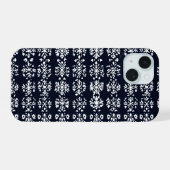 Schwarz-Weiß-Muster iPhone 15 Hülle (Rückseite (Horizontal))