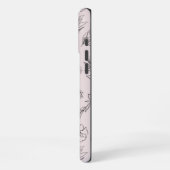 Schwarz-Weiß-Muster iPhone Hülle (Linke Seite)