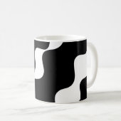 Schwarz-Weiß-Muster Kaffeetasse (VorderseiteRechts)