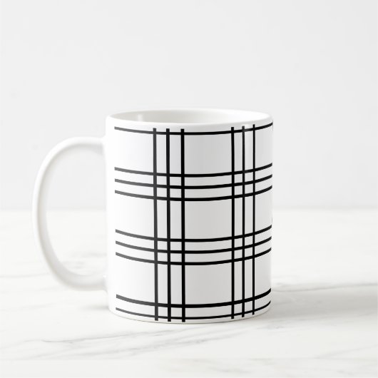 Schwarz-Weiß-Muster Kaffeetasse (Links)