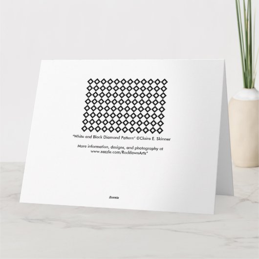 Schwarz-Weiß-Muster Karte (Rückseite)