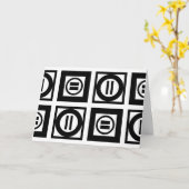 Schwarz-Weiß-Muster-Karte Karte (Gelbe Blume)