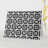 Schwarz-Weiß-Muster-Karte Karte (Gelbe Blume)