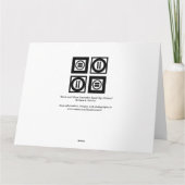 Schwarz-Weiß-Muster-Karte Karte (Rückseite)