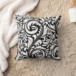Schwarz-Weiß-Muster-Kissen Kissen