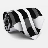 Schwarz-Weiß-Muster Krawatte (Gerollt)
