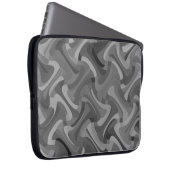Schwarz-Weiß-Muster Laptopschutzhülle (Vorne Rechts)