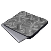 Schwarz-Weiß-Muster Laptopschutzhülle (Vorne Knopf)