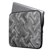 Schwarz-Weiß-Muster Laptopschutzhülle (Vorderseite Links)