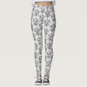 Schwarz-Weiß-Muster Leggings (Vorderseite)