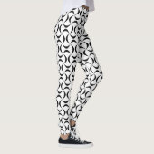 Schwarz-Weiß-Muster Leggings (Rechts)