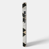 Schwarz-Weiß-Muster-Marmor Case-Mate iPhone Hülle (Rückseite / Links)