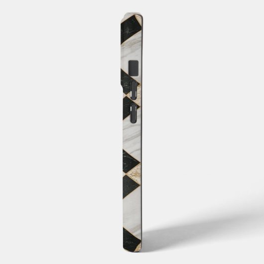 Schwarz-Weiß-Muster-Marmor Case-Mate iPhone Hülle (Rückseite / Links)