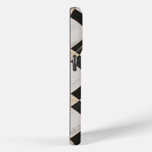 Schwarz-Weiß-Muster-Marmor Case-Mate iPhone Hülle (Rückseite / Rechts)