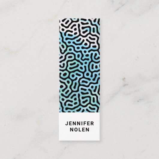 Schwarz Weiß Muster Mini Visitenkarte (Vorderseite)