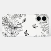 Schwarz-Weiß-Muster Minimalistisch Moderne Case-Mate iPhone Hülle (Rückseite (Horizontal))