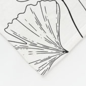 Schwarz-Weiß-Muster Minimalistisch Moderne Fleecedecke (Ecke)