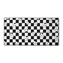 Schwarz-Weiß-Muster mit Blumenkarton