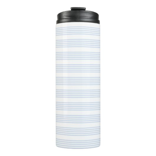 Schwarz-Weiß-Muster mit fünf Streifen Thermosbecher (Vorderseite)