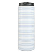 Schwarz-Weiß-Muster mit fünf Streifen Thermosbecher (Rückseite)