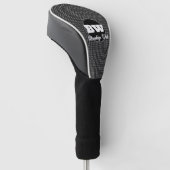 Schwarz-Weiß-Muster Mit Monogramm Golf Headcover (angewinkelt)