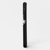 Schwarz-Weiß-Muster mit Monogramm W Case-Mate iPhone Hülle (Hinten/Links)
