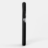 Schwarz-Weiß-Muster mit Monogramm W Case-Mate iPhone Hülle (Hinten/Rechts)