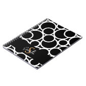 Schwarz-Weiß-Muster mit Name Notizblock (Linke Seite)