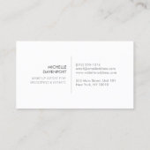 Schwarz-Weiß-Muster mit rosa Blume Schönheit Visitenkarte (Rückseite)