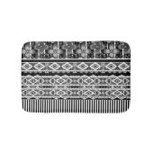 Schwarz-Weiß-Muster mit Spitzen und Patchwork Badematte (Vorderseite)