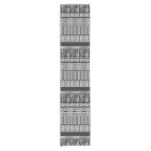 Schwarz-Weiß-Muster mit Spitzen und Patchwork Kurzer Tischläufer (Vorderseite)