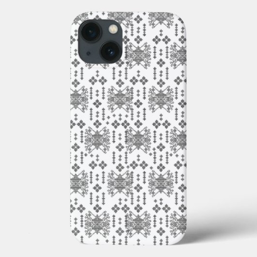 Schwarz-Weiß-Muster mit weißem Hintergrund Case-Mate iPhone Hülle (Rückseite)