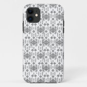 Schwarz-Weiß-Muster mit weißem Hintergrund Case-Mate iPhone Hülle (Rückseite)