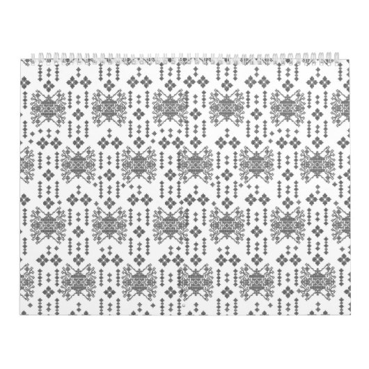 Schwarz-Weiß-Muster mit weißem Hintergrund Kalender (Titelbild)