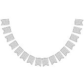 Schwarz-Weiß-Muster mit weißem Hintergrund Wimpelkette (Alle)