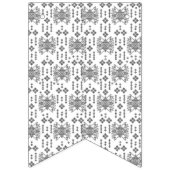 Schwarz-Weiß-Muster mit weißem Hintergrund Wimpelkette (Zweite Fahne)