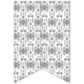 Schwarz-Weiß-Muster mit weißem Hintergrund Wimpelkette (Erste Fahne)