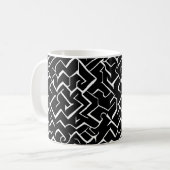 Schwarz-Weiß-Muster | Moderne Gotik Kaffeetasse (Vorderseite Links)