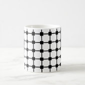 Schwarz-Weiß-Muster Moderne monochrome Muster Kaffeetasse (Mittel)