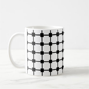 Schwarz-Weiß-Muster Moderne monochrome Muster Kaffeetasse