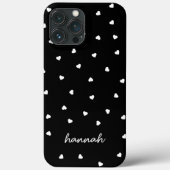 Schwarz-Weiß-Muster Monogram iPhone Case-Mate iPhone Hülle (Rückseite)