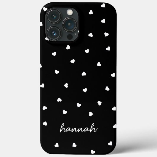 Schwarz-Weiß-Muster Monogram iPhone Case-Mate iPhone Hülle (Rückseite)