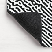 Schwarz-Weiß-Muster Mousepad (Ecke)