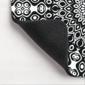 Schwarz-Weiß-Muster Mousepad (Ecke)