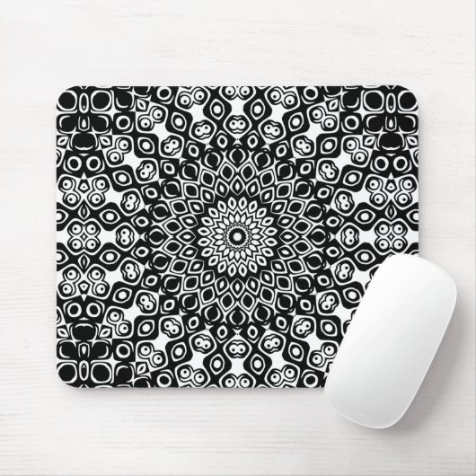 Schwarz-Weiß-Muster Mousepad (Mit Mouse)
